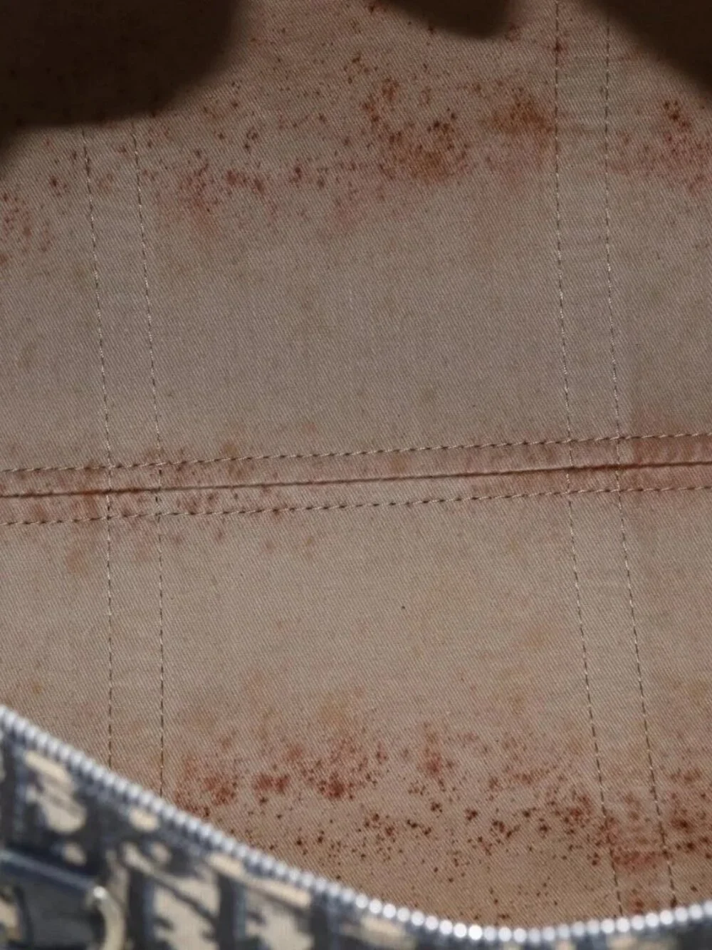 Christian Dior Trotter Canvas Boston Bag Navy Silver Auth ka2812 - Picture 10 of 16